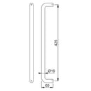 Arrone 19mmØ "D" Bolt Through Fixing Pull Handle 425mm - PVD Brass