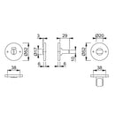 Hoppe Bathroom Turn & Release - PVD Brass