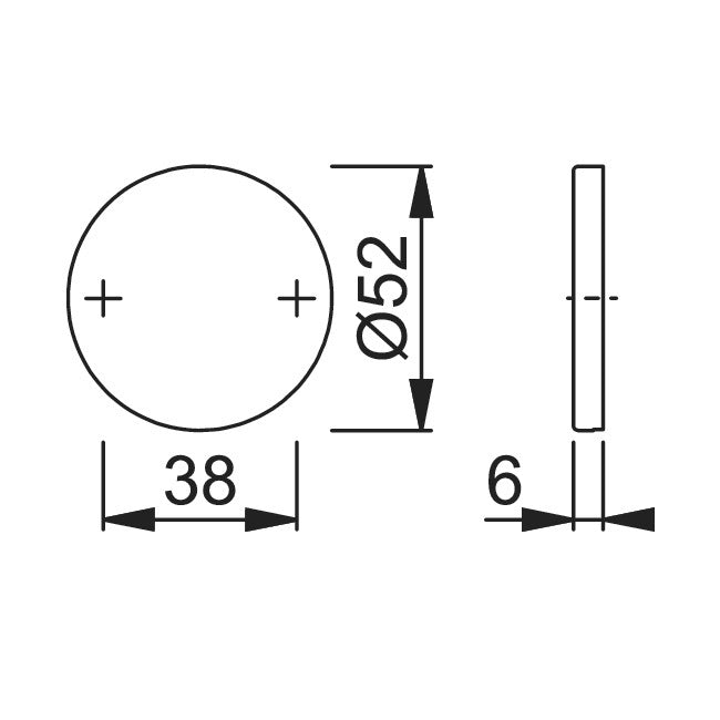 Hoppe Blind Escutcheon (pair) - PVD Brass