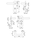 Hoppe Paris 21mmØ Return to Door Nylon Lever Handles on Bathroom Plate (57mm centres) - Ebony Black RAL9017