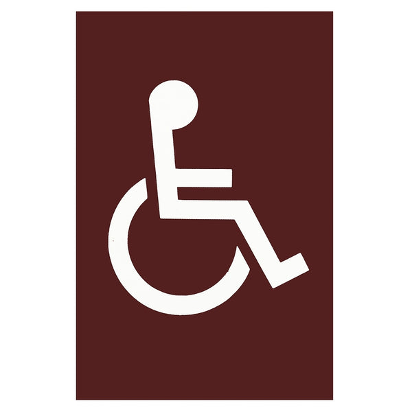 Arrone Nylon Disabled Sign 150mm x 100mm - Claret (Burgundy) RAL3005