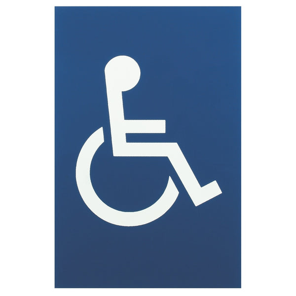 Arrone Nylon Disabled Sign 150mm x 100mm - Cobalt Blue RAL5002