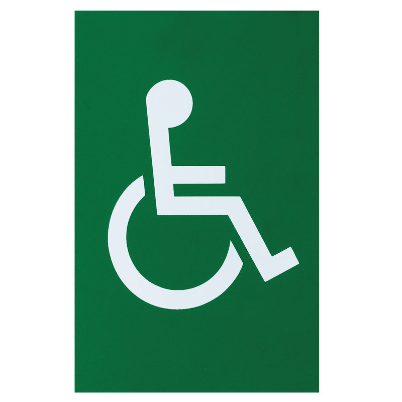 Arrone Nylon Disabled Sign 150mm x 100mm - Green RAL6016
