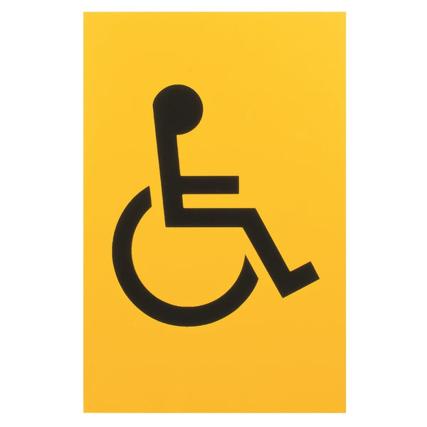 Arrone Nylon Disabled Sign 150mm x 100mm - Yellow RAL1004