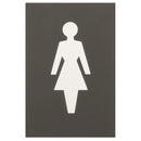 Arrone Nylon Female Sign 150mm x 100mm - Anthracite Grey RAL7016
