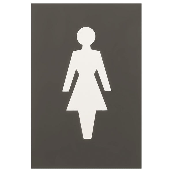 Arrone Nylon Female Sign 150mm x 100mm - Anthracite Grey RAL7016