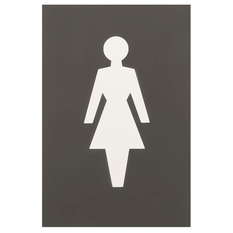 Arrone Nylon Female Sign 150mm x 100mm - Anthracite Grey RAL7016