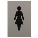 Arrone Nylon Female Sign 150mm x 100mm - Dove Grey RAL7506