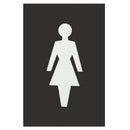 Arrone Nylon Female Sign 150mm x 100mm - Ebony Black RAL9017