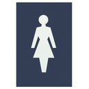 Arrone Nylon Female Sign 150mm x 100mm - Midnight (Dark) Blue RAL5003