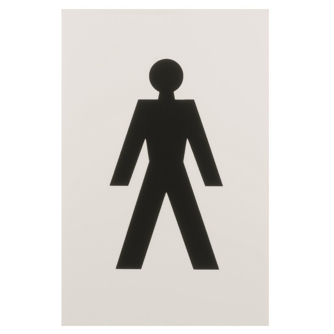Arrone Nylon Male Sign 150mm x 100mm - Diamond White RAL9016