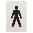 Arrone Nylon Male Sign 150mm x 100mm - Diamond White RAL9016