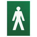 Arrone Nylon Male Sign 150mm x 100mm - Green RAL6016