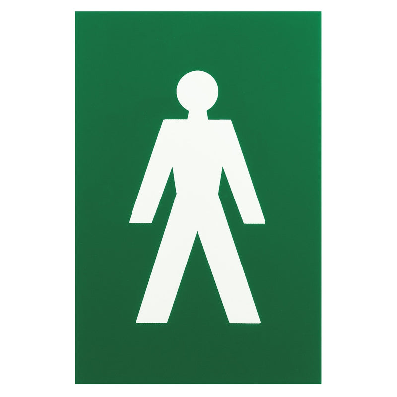 Arrone Nylon Male Sign 150mm x 100mm - Green RAL6016