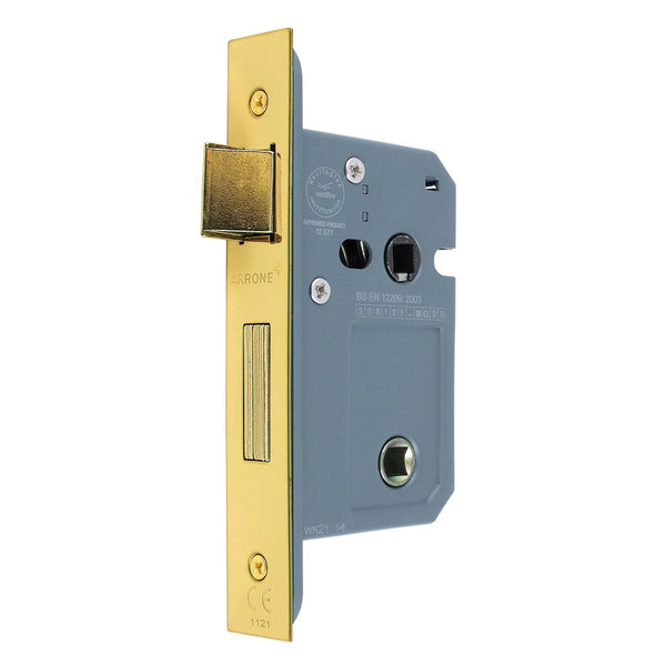 Arrone AR8023 Bathroom Lock - 67mm (2.5") Case - 44mm Backset - Brass