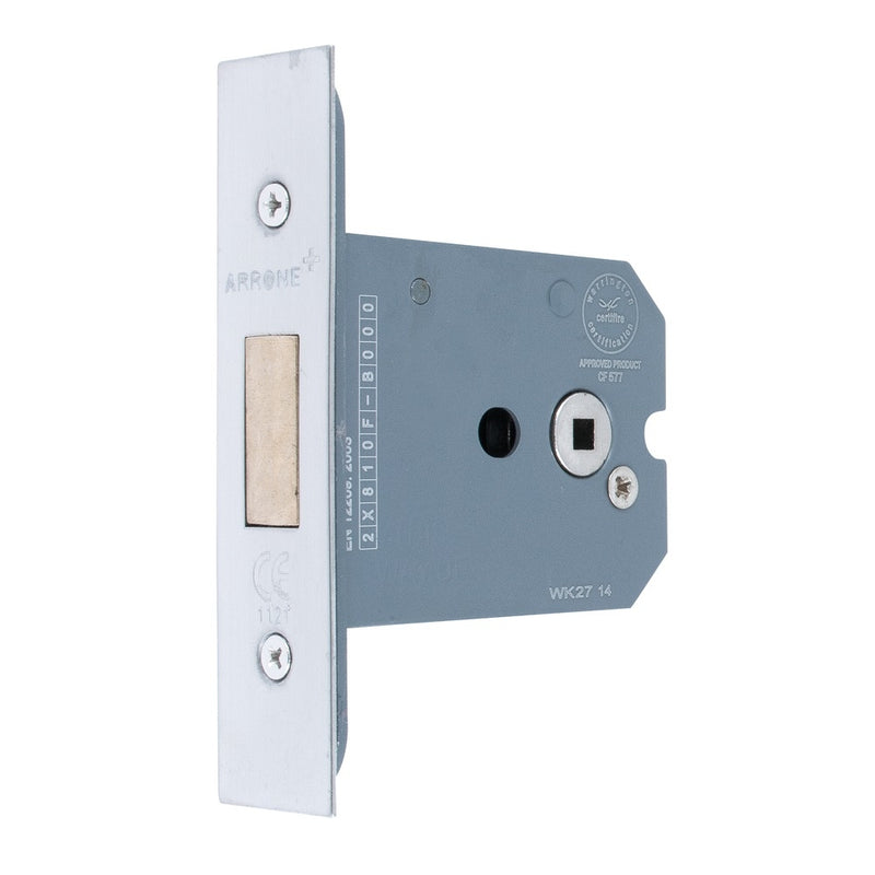 Arrone AR8031 Bathroom Deadbolt - 76mm (3") Case - 57mm Backset - Stainless Steel