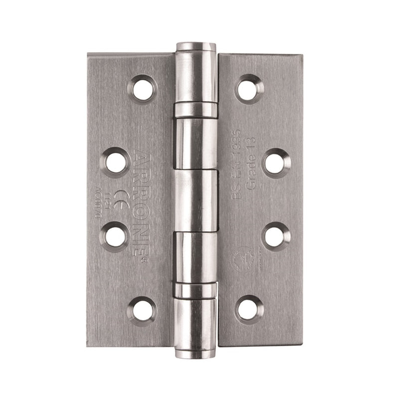 Arrone 102x76mm (4" x 3") Grade 13 Ball Bearing Butt Hinges with Square Corners (pair) - SSS