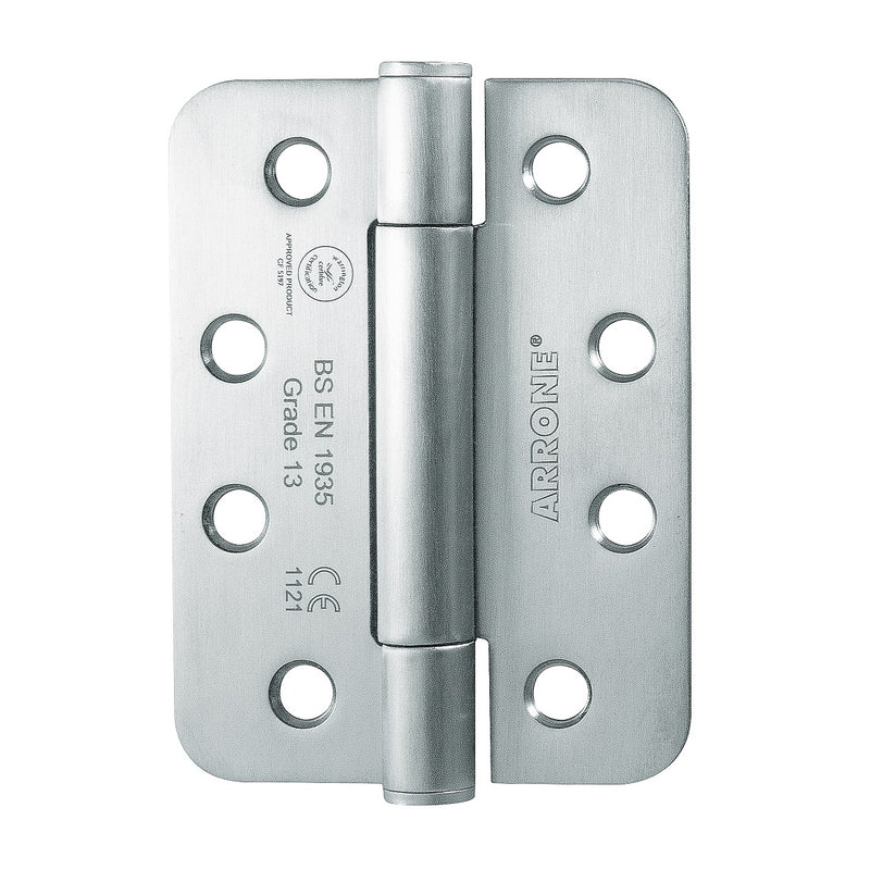 Arrone 102x76mm (4" X 3") Grade 13 Concealed Bearing Butt Hinge with Radiused Corners (1.5 pair) - SSS