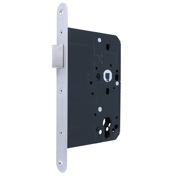 Arrone AR911 DIN Style Mortice Latch with Radius Forend - 108mm Case - 80mm Backset - SSS