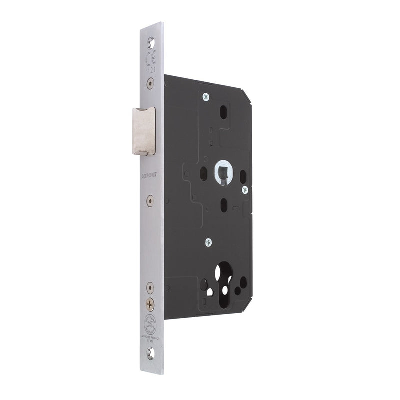 Arrone AR911 DIN Style Mortice Latch with Square Forend - 88mm Case - 60mm Backset - SSS