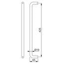 Arrone 19mmØ "D" Bolt Through Fixing Pull Handle 425mm - Grade 304 Satin Stainless Steel