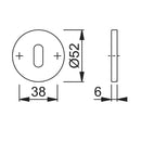 Arrone Lever Key Escutcheon (pair) - Grade 304 SSS
