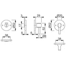 Arrone Disabled Bathroom Turn & Release - Grade 304 SSS