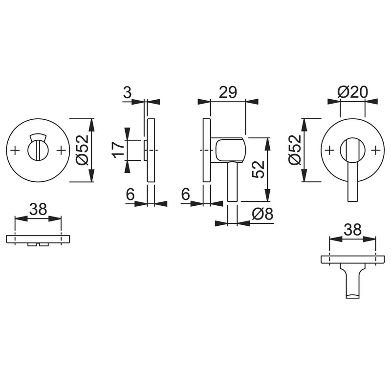 Arrone Disabled Bathroom Turn & Release - Grade 304 SSS