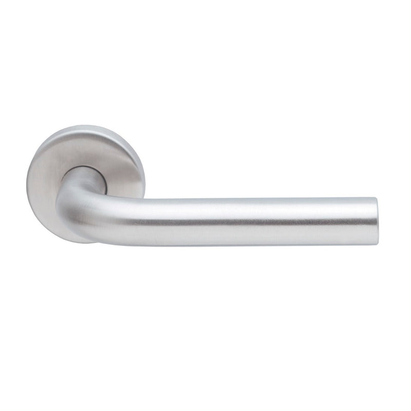 Arrone Straight Lever Handles on Sprung Round Rose - Grade 304 SSS