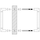 Eurospec Back to Back Fixing Pack for 30mmØ Pull Handles - SSS