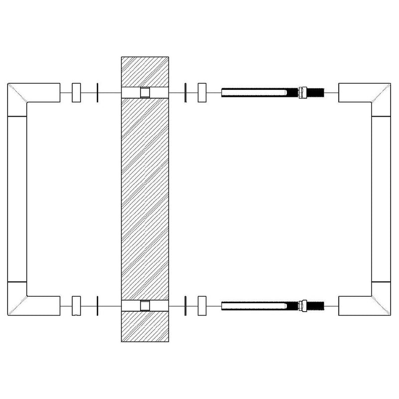 Eurospec Back to Back Fixing Pack for 19mmØ Pull Handles - SSS