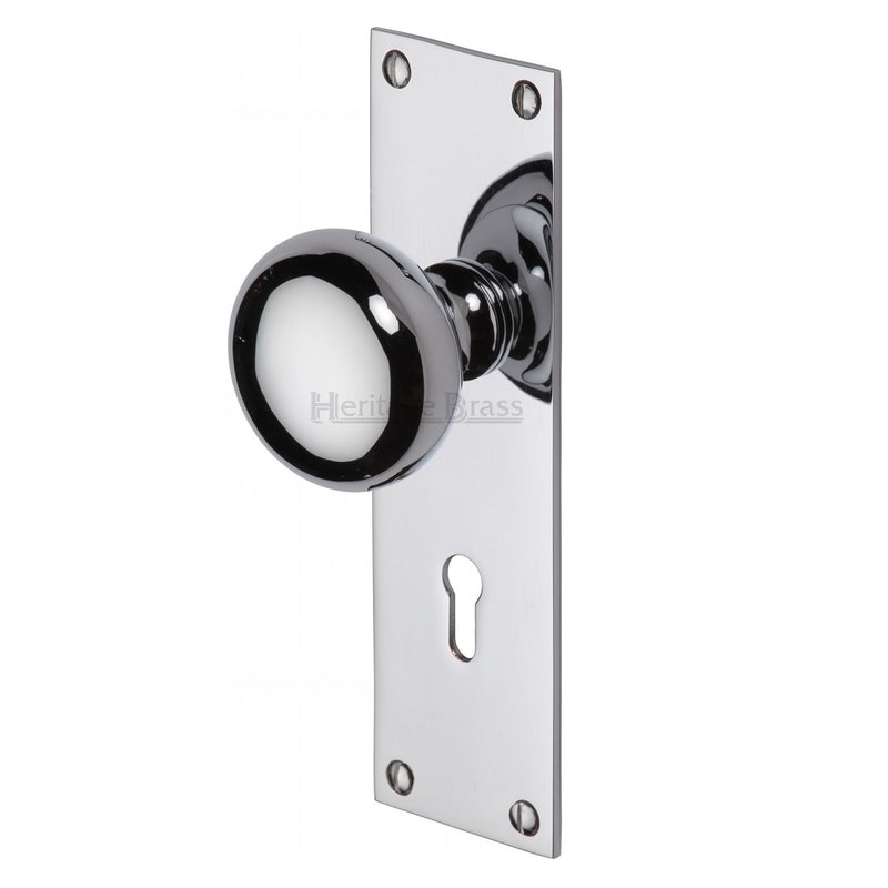 M.Marcus Balmoral Lock Handles - Polished Chrome