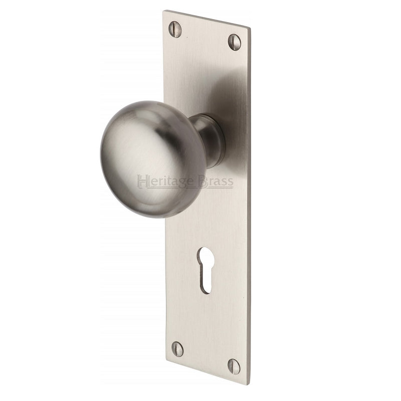 M.Marcus Balmoral Lock Handles - Satin Nickel