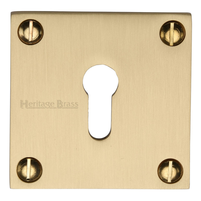 M.Marcus Bauhaus Square Lever Key Escutcheon - Satin Brass