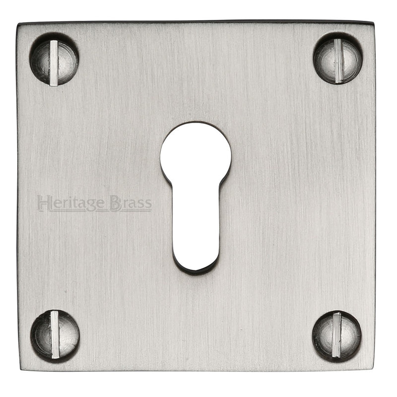 M.Marcus Bauhaus Square Lever Key Escutcheon - Satin Nickel