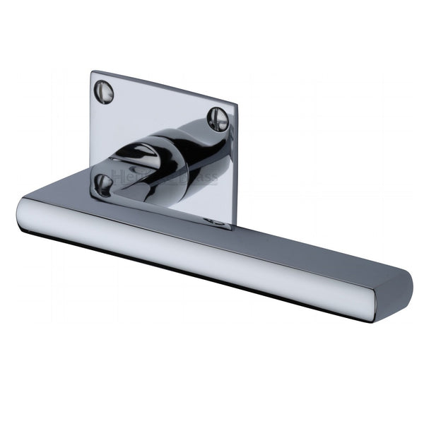 M.Marcus Trident Lever Handles on Square Rose - Polished Chrome