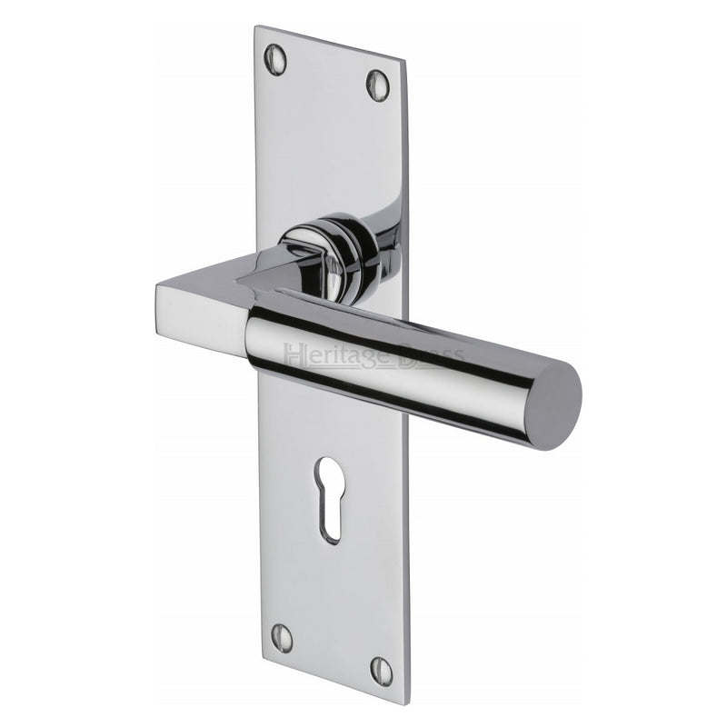 M.Marcus Bauhaus Lock Handles - Polished Chrome