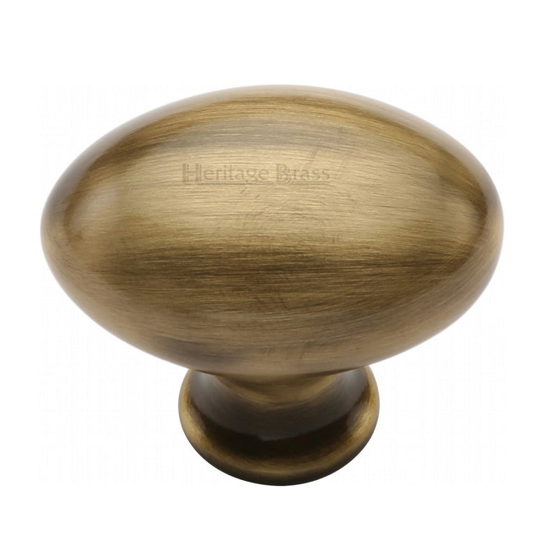 M.Marcus Oval Cabinet Knob 32mm - Antique Brass