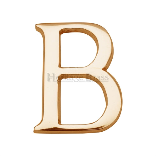 M.Marcus Pin Fixing Letter 'B' 51mm (2") - Polished Brass
