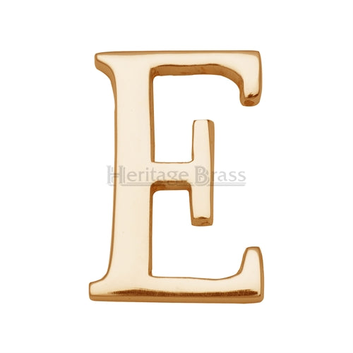 M.Marcus Pin Fixing Letter 'E' 51mm (2") - Polished Brass