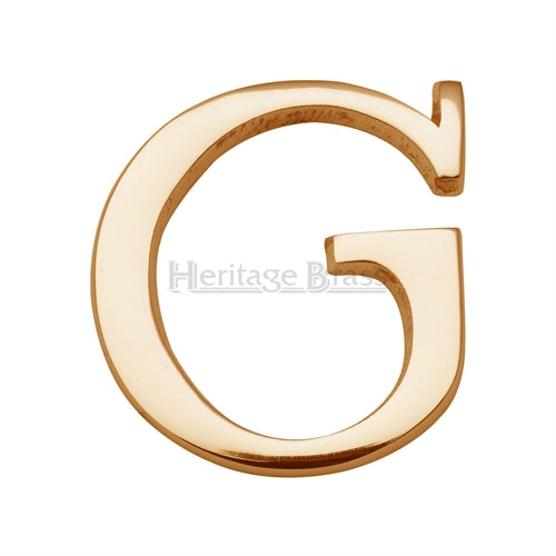 M.Marcus Pin Fixing Letter 'G' 51mm (2") - Polished Brass