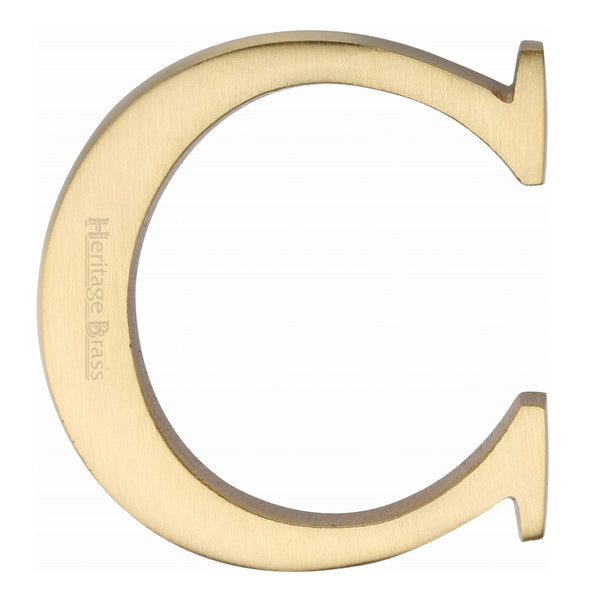 M.Marcus Pin Fixing Letter 'C' 51mm (2") - Satin Brass