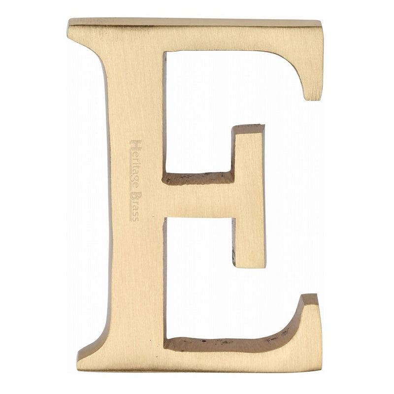 M.Marcus Pin Fixing Letter 'E' 51mm (2") - Satin Brass
