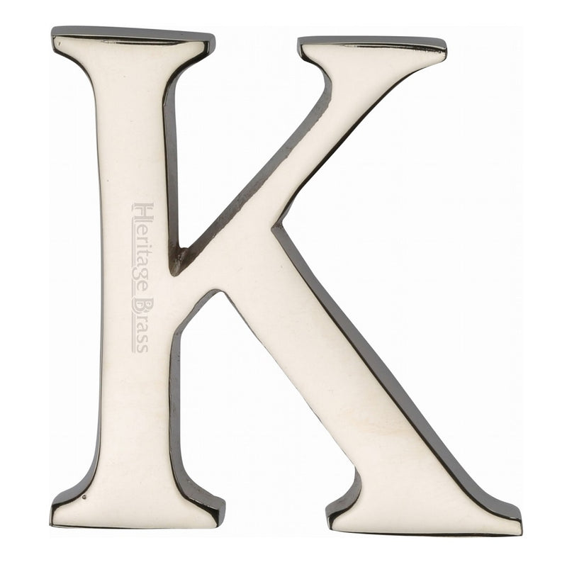 M.Marcus Pin Fixing Letter 'K' 51mm (2") - Polished Nickel