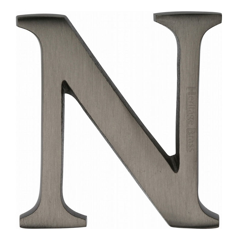 M.Marcus Pin Fixing Letter 'N' 51mm (2") - Matt Bronze