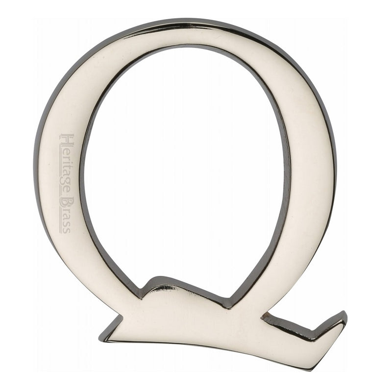 M.Marcus Pin Fixing Letter 'Q' 51mm (2") - Polished Nickel