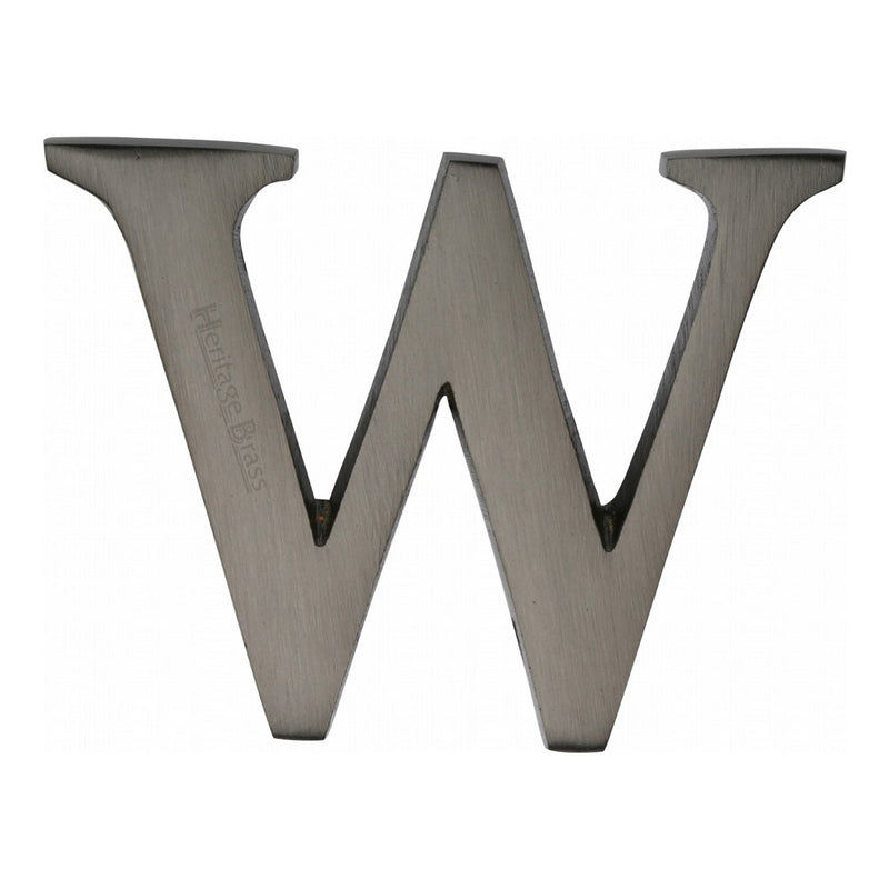 M.Marcus Pin Fixing Letter 'W' 51mm (2") - Matt Bronze