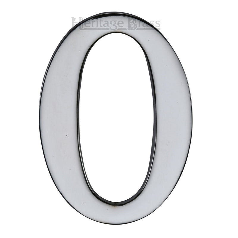M.Marcus Self Adhesive Numeral '0' 51mm (2") - Polished Chrome