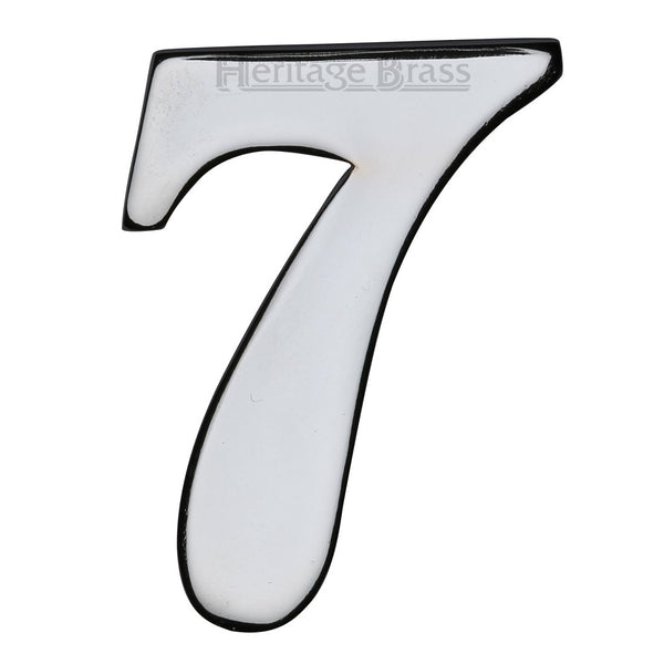 M.Marcus Self Adhesive Numeral '7' 51mm (2") - Polished Chrome
