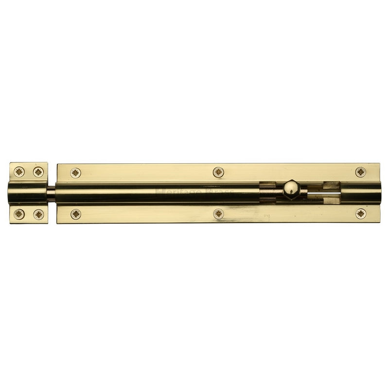 M.Marcus Straight Door Bolt - 203mm (8") - Polished Brass